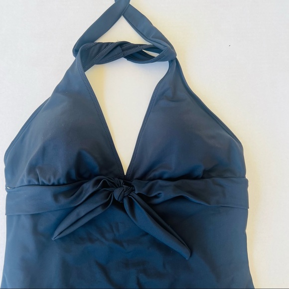 La Blanca Black Wrap Ties Bow in Front One Piece Swimsuit Women Size: 10 - Picture 2 of 7